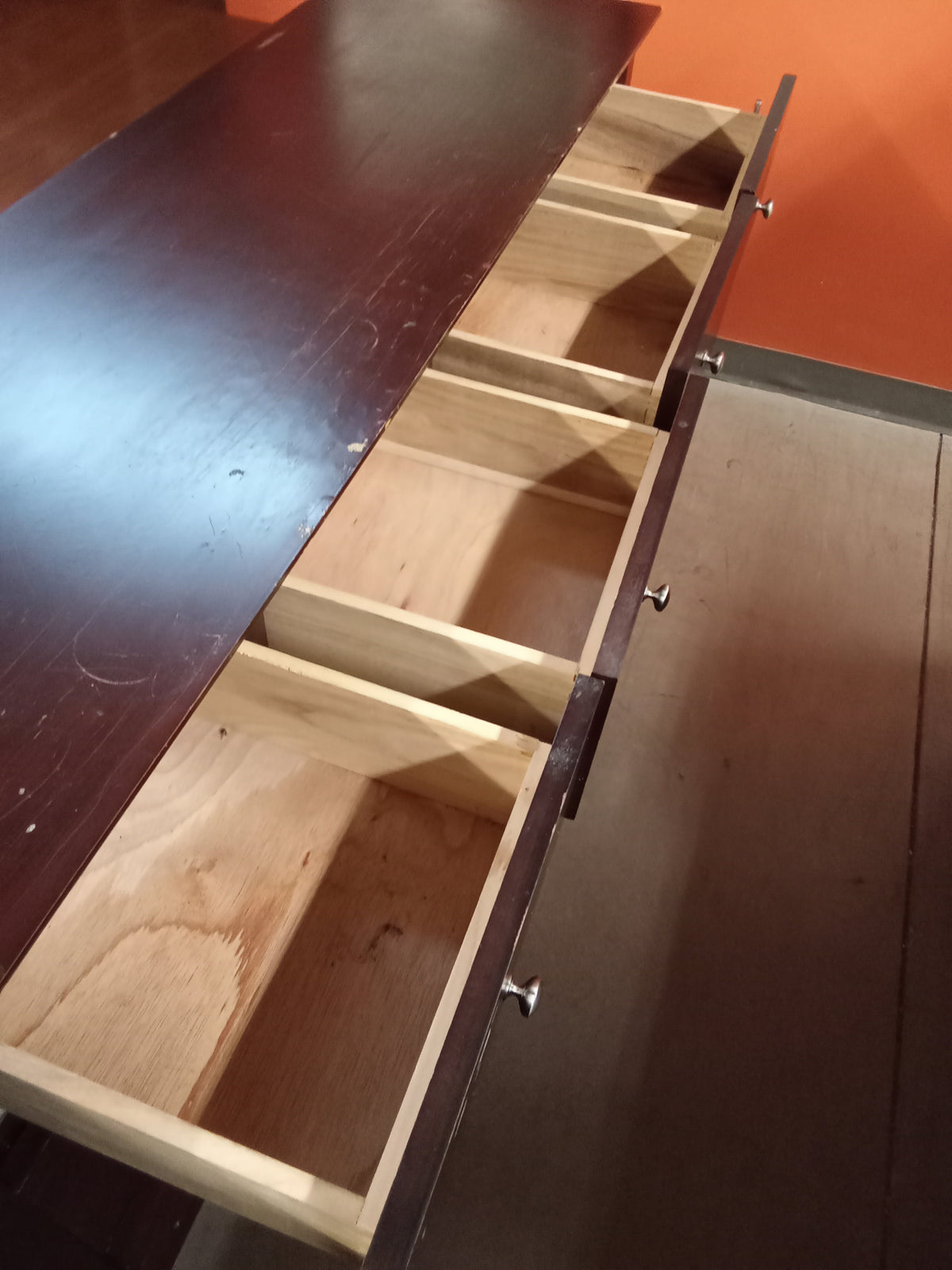 63.5"W Wooden 8-Drawer Dresser