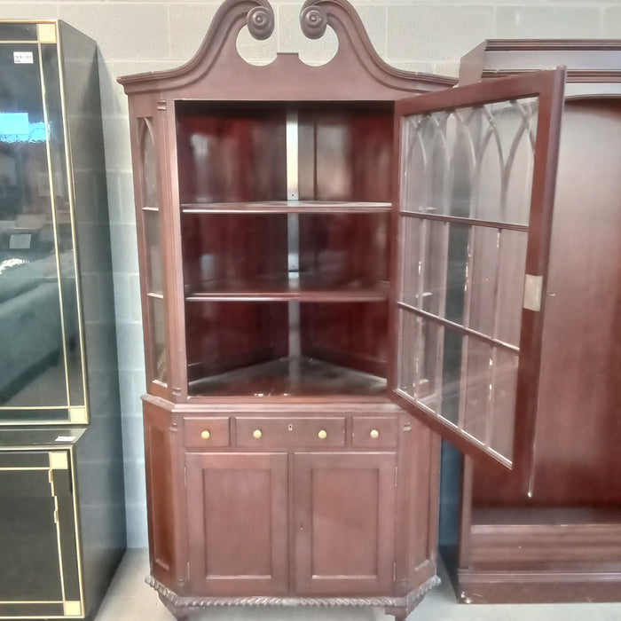 40"W 2-Piece Wooden Corner China Cabinet