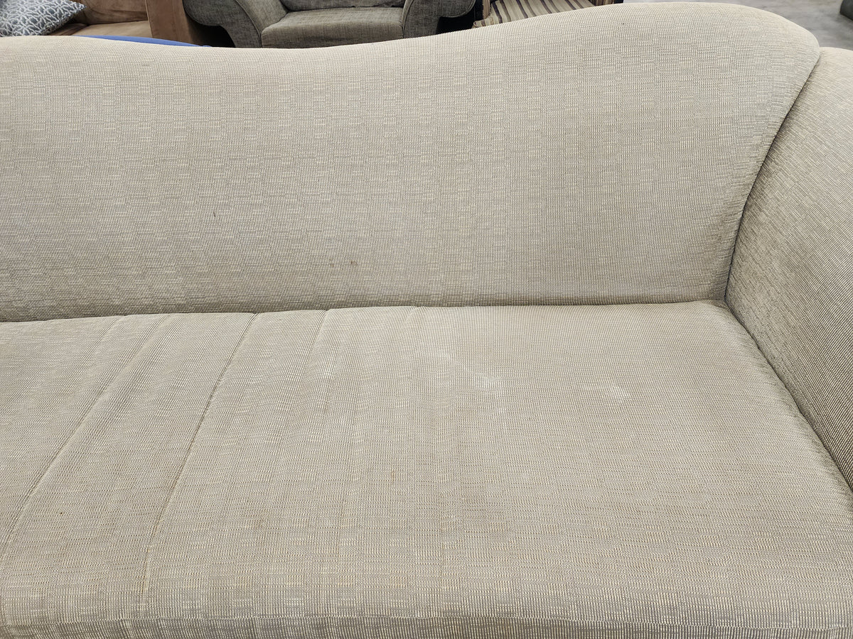 Beige Classic Curved Upholstered Sofa