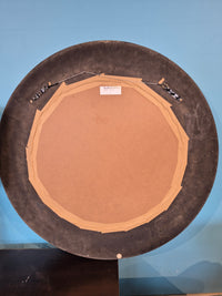 43" Round Black & Gold Framed Mirror