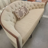 86"W 2-Seat Sofa in Cream Fabric