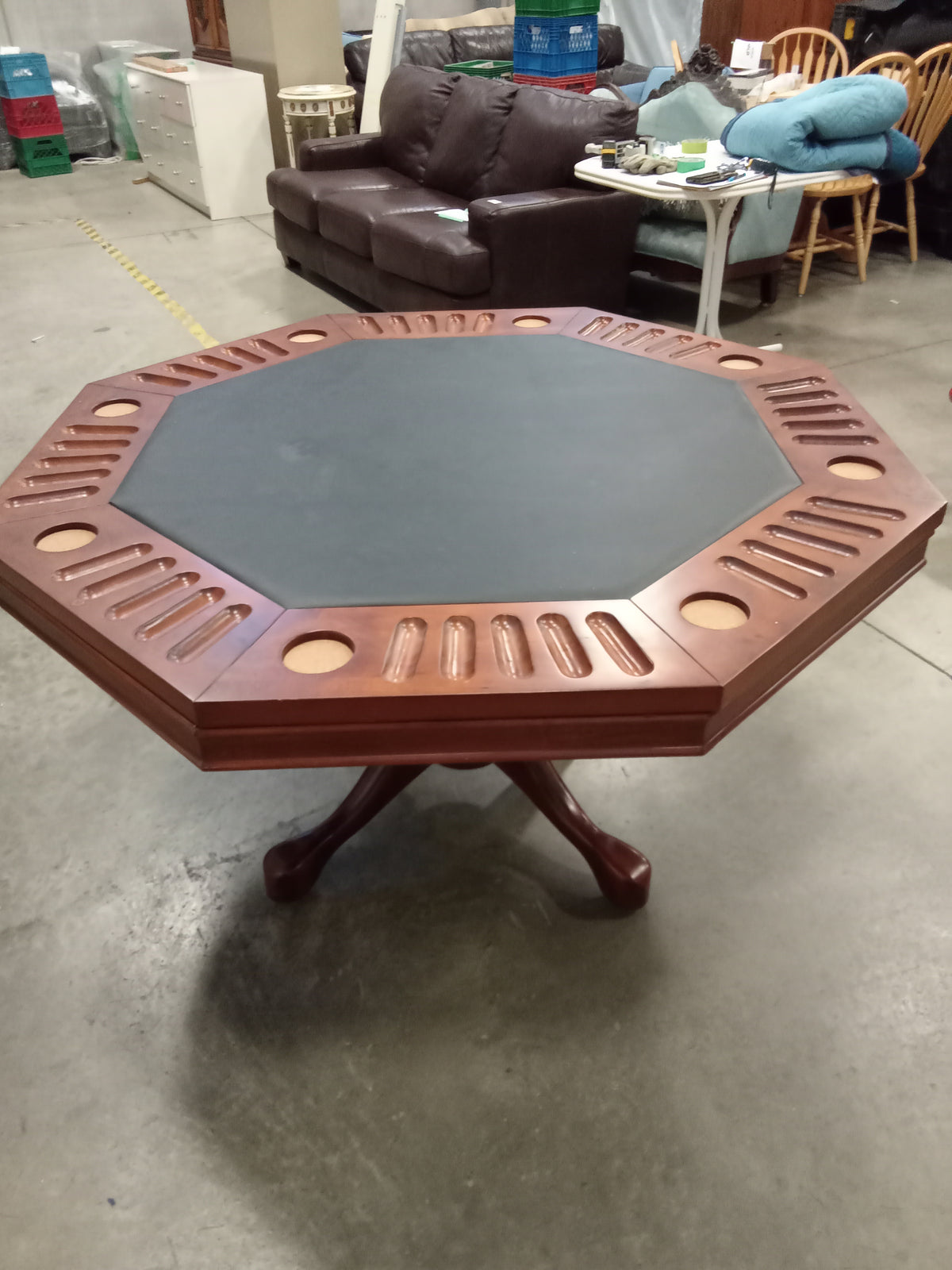 53.5"W Solid Wood Card and Bumper Pool Table