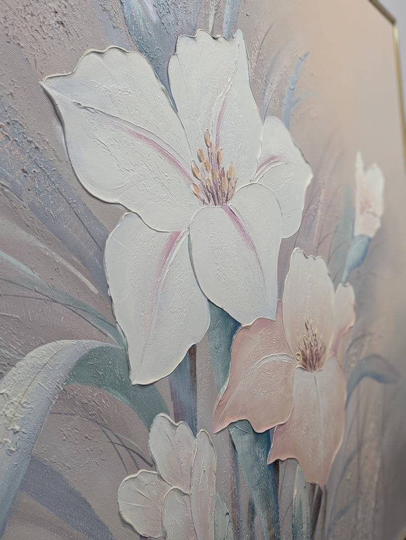 Pastel Flowers By Lee Reynolds Framed Canvas Artwork