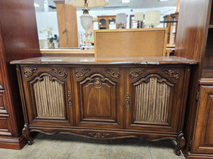 Dark Wood Stereo Console Record Player