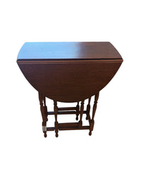 Drop-Leaf Oval Vintage Accent Table