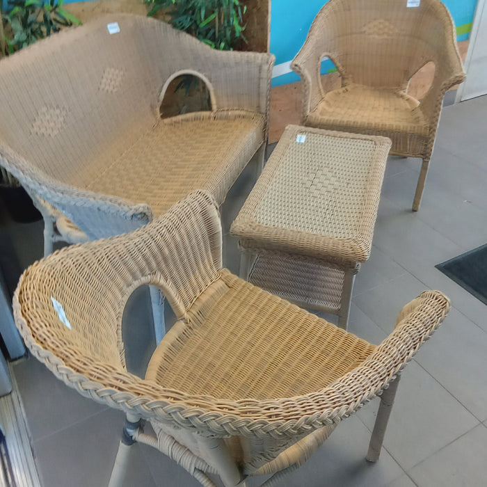 4-Piece Wicker Patio Conversation Set