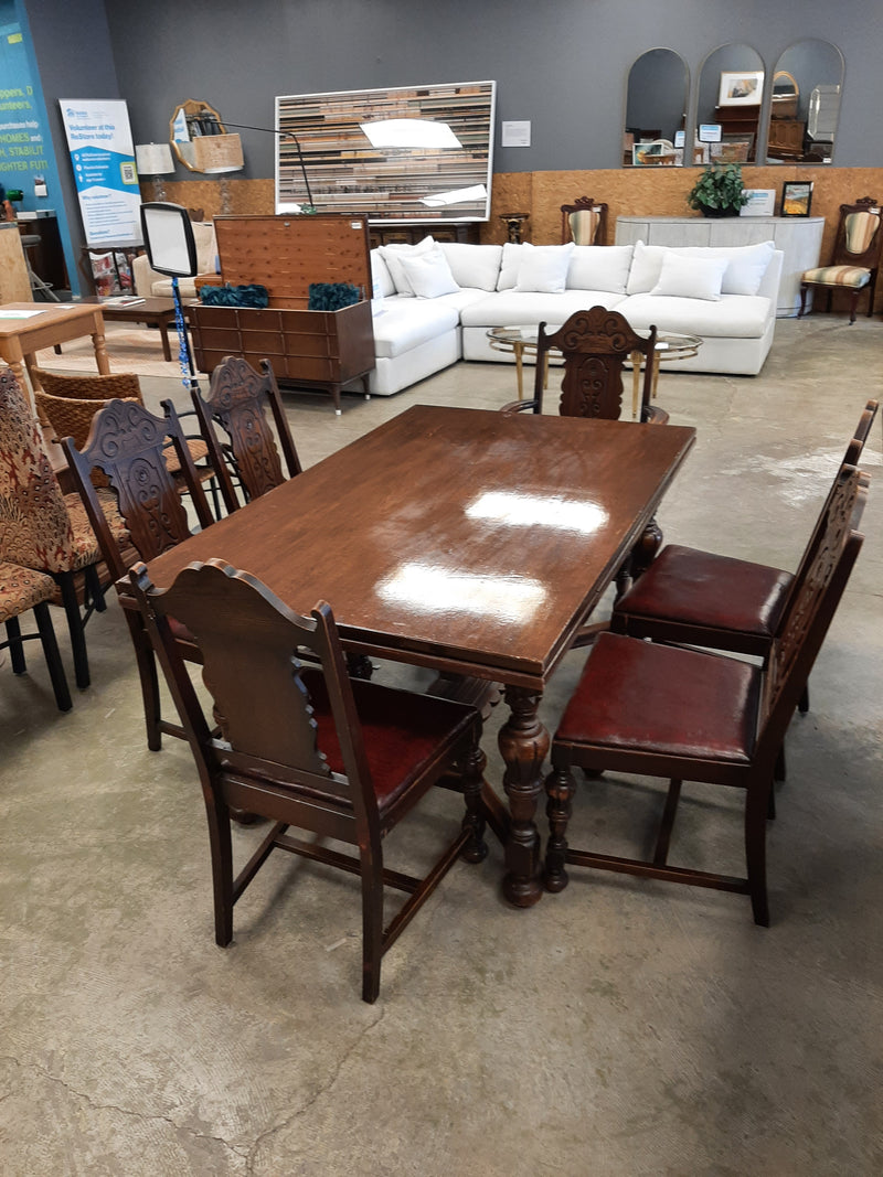 7 piece wooden dining set