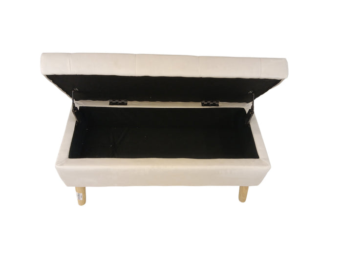 Entryway Shoe Bench With Button Tufted