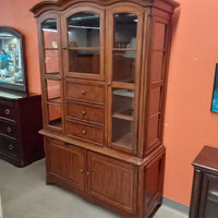53"W 2-Piece Wooden Display Cabinet