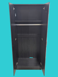 Black-Brown Two Door Wardrobe