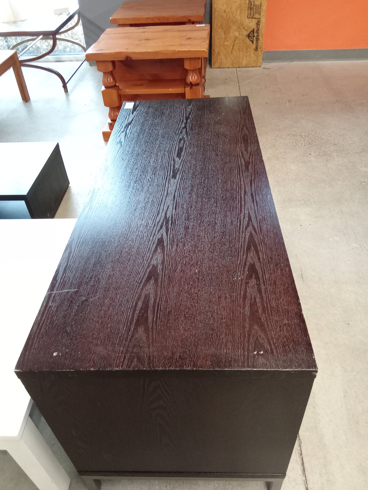 48"W Black and White TV Cabinet