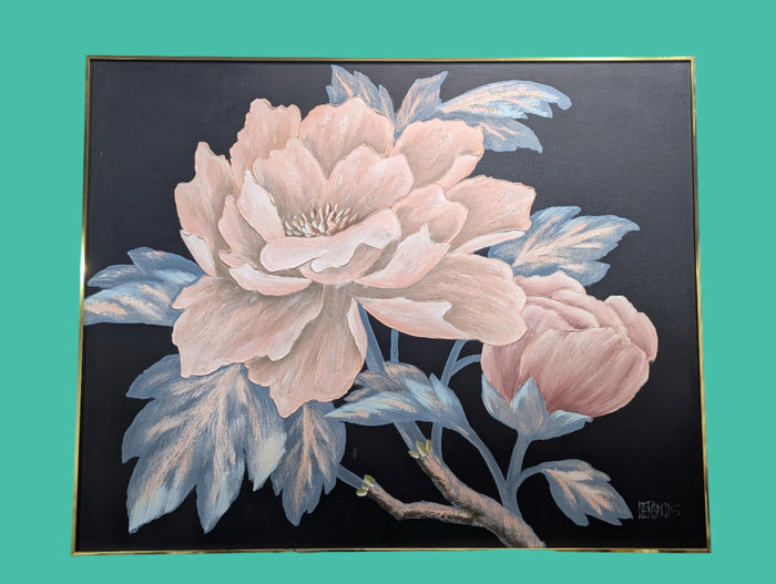 Peonies By Lee Reynolds Framed Canvas Artwork