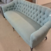 80"W Light Blue 3-Seat Sofa