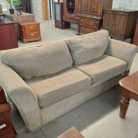 86"W Love Seat in Beige Fabric