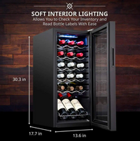 IVATION Free Standing 18-Bottle Wine Refrigerator