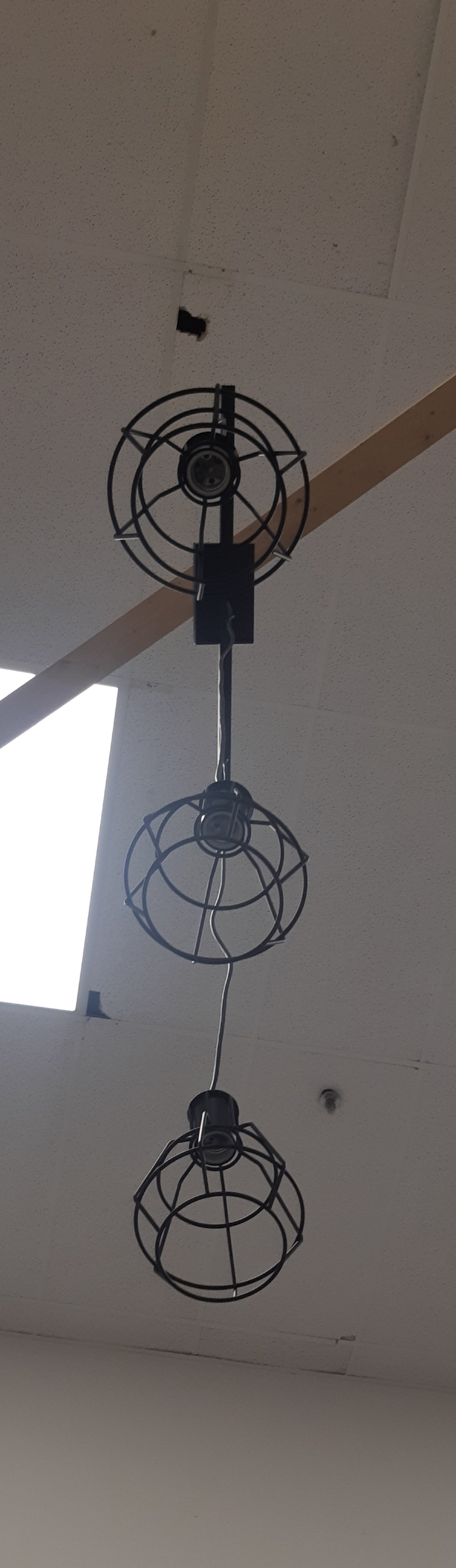 Matt Black 3 Light Pendant