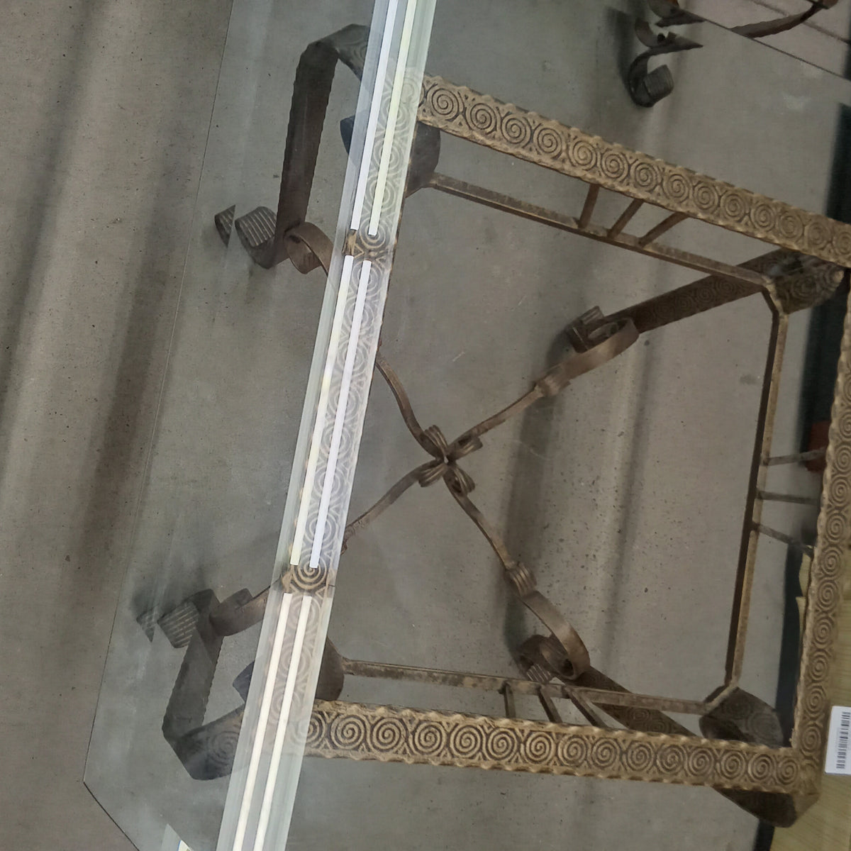 29"W Side Table with Glass Top