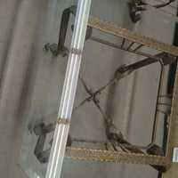 29"W Side Table with Glass Top