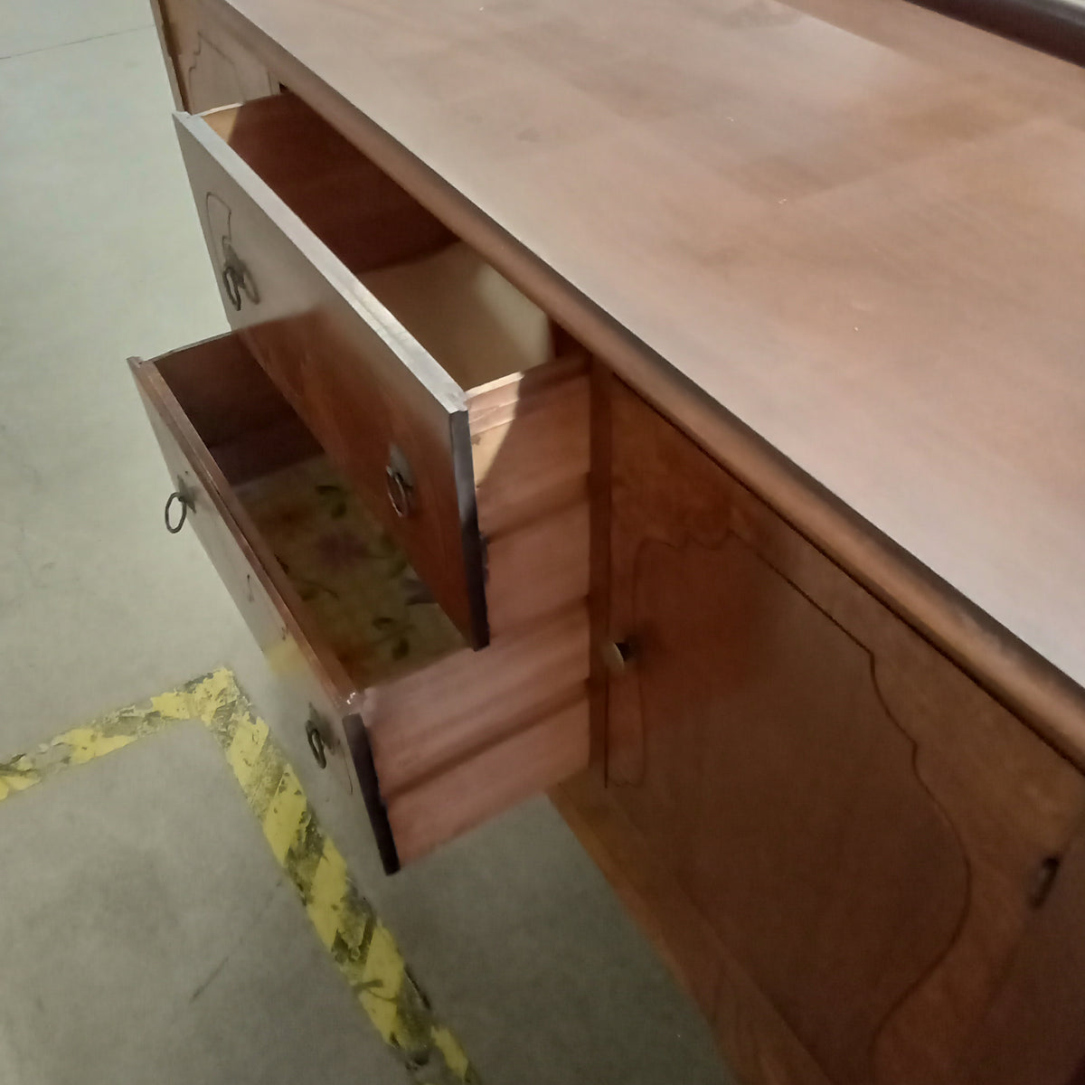 52"W Solid Wood Sideboard with Two Drawers