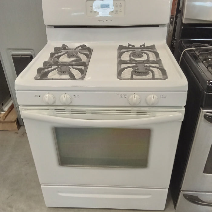 30"W White 4-Burner Gas Stove
