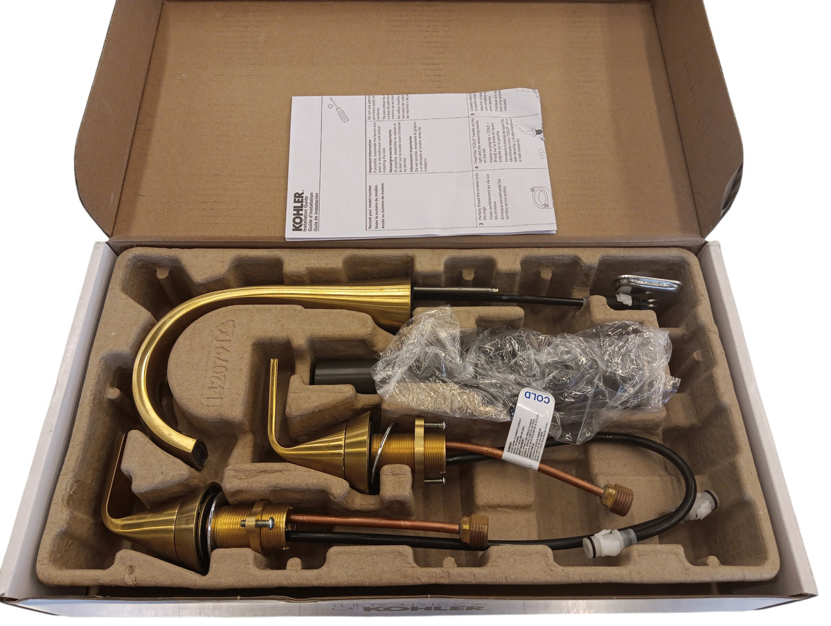 Widespread 2-Handle Bathroom Sink Faucet in Gold