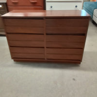 44"W 6-Drawer Wooden Dresser