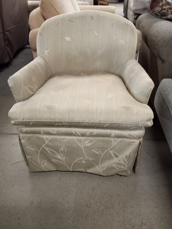 27"W Armchair with Floral Motif