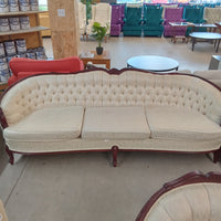 91"W French Provincial 3-Seat Sofa