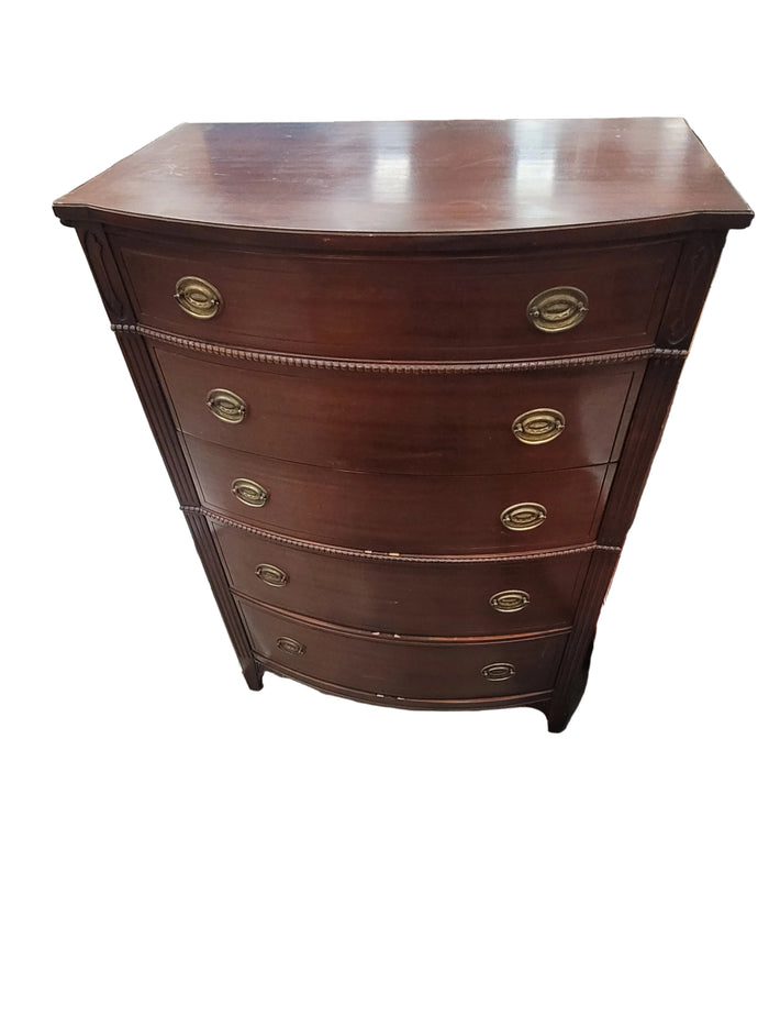 Federal-Style Bow Front Chest Of Drawers