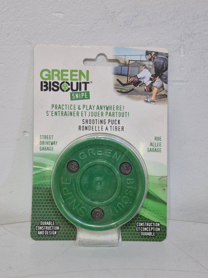 Green Biscuit Shooting Puck - Indoor/Outdoor