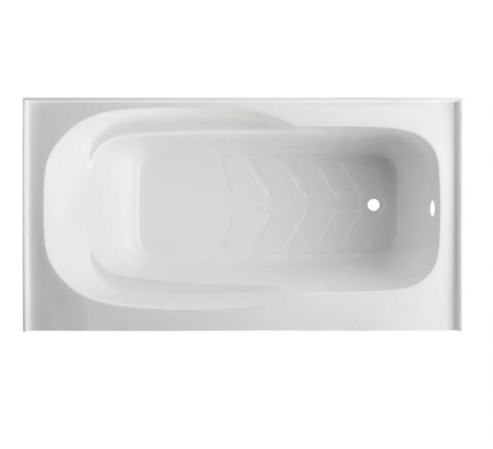 AQUA EDEN 60" Anti-Skid Right Hand Drain 3-Wall Alcove Tub