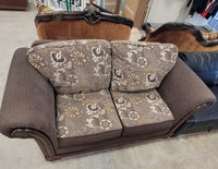Brown Antique-Style Loveseat