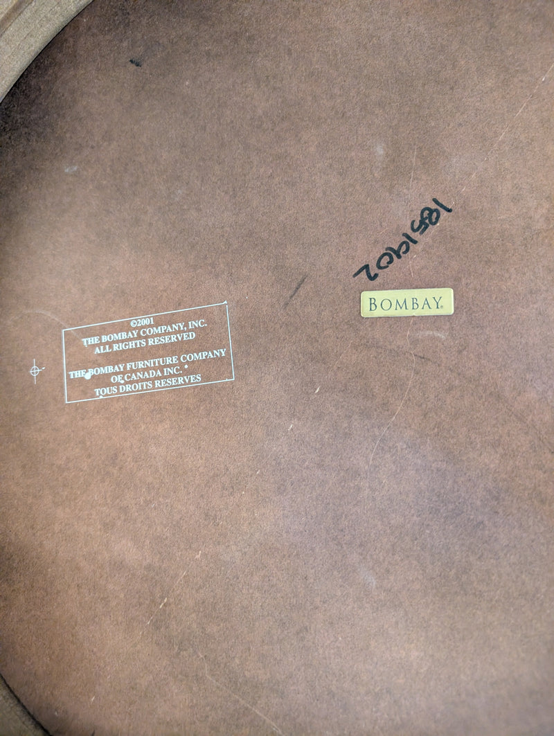 BOMBAY Dark Wood Round Side Table