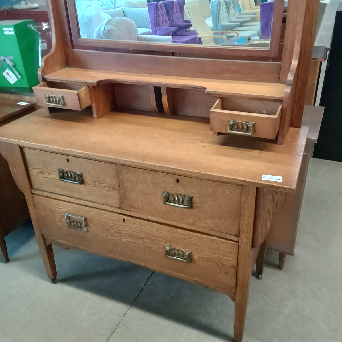 Antique Dresser W/Mirror/Vanity Dresser #PS18