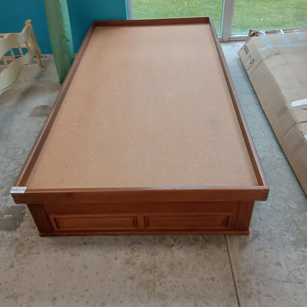 40"W Wooden Bed Frame with Storage - Twin