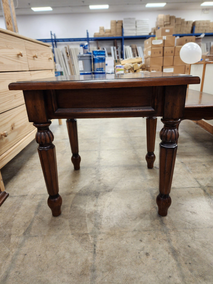 Tall Dark Wood Side Table