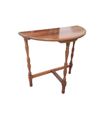 Half Moon Wooden Side Table
