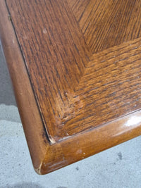 34" Square Parquetry Wood Coffee Table