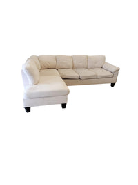 Light Cream L-Shaped Sectional Sofa