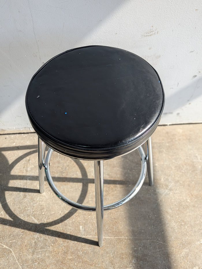 Black Low Height Swivel Bar Stool