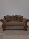 66" Brown Polyester Loveseat