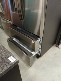 36"W French Door Fridge with Double Lower Freezer Drawers