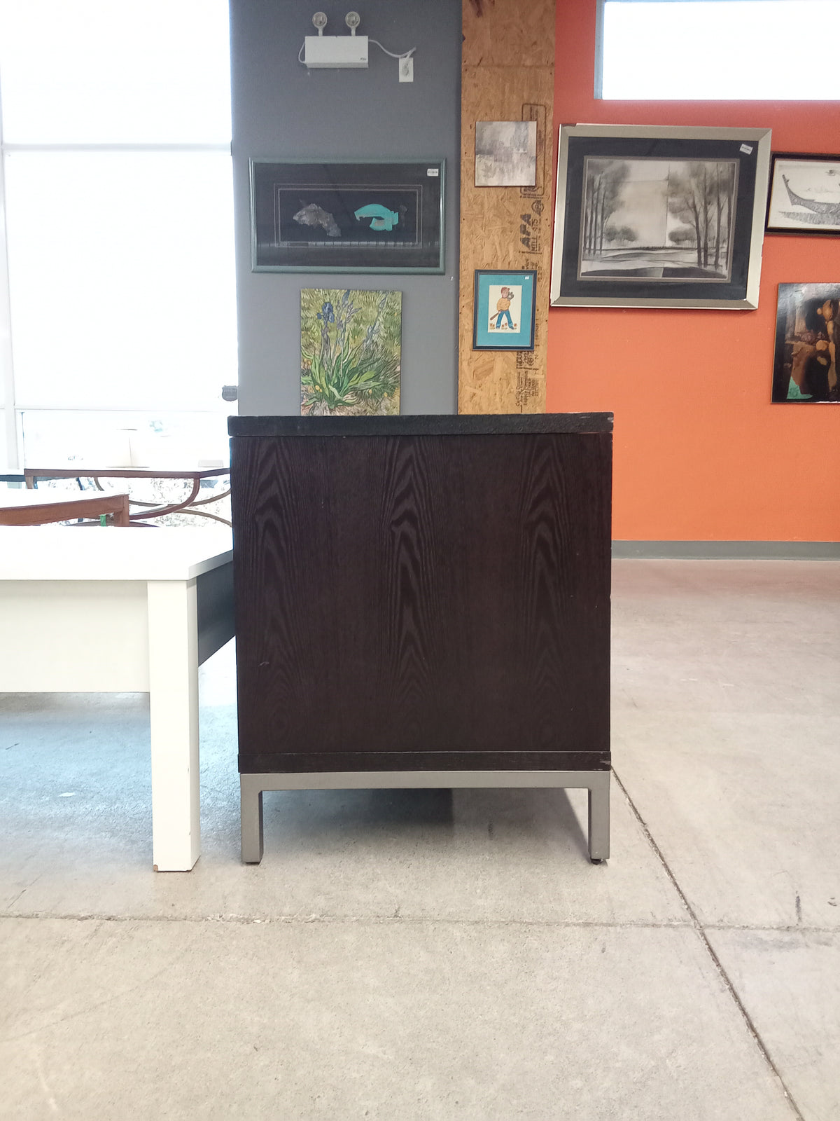 48"W Black and White TV Cabinet