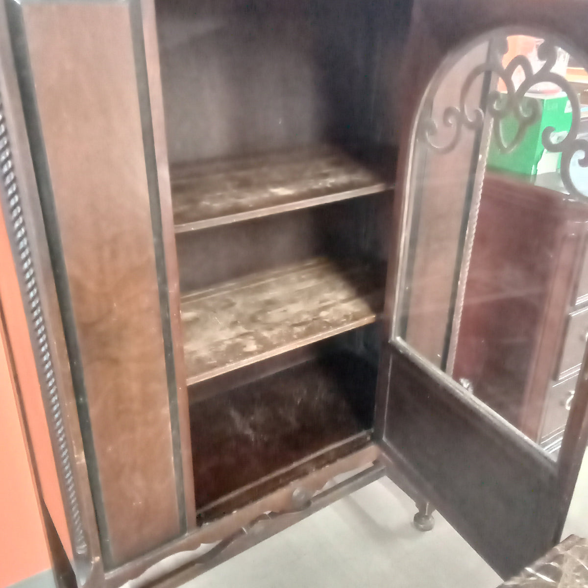 40"W Wooden China Display Cabinet