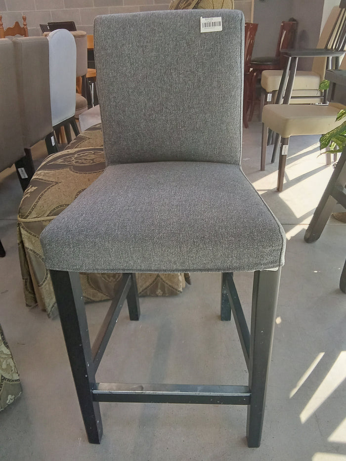 Blue Woven Fabric Bar Stool