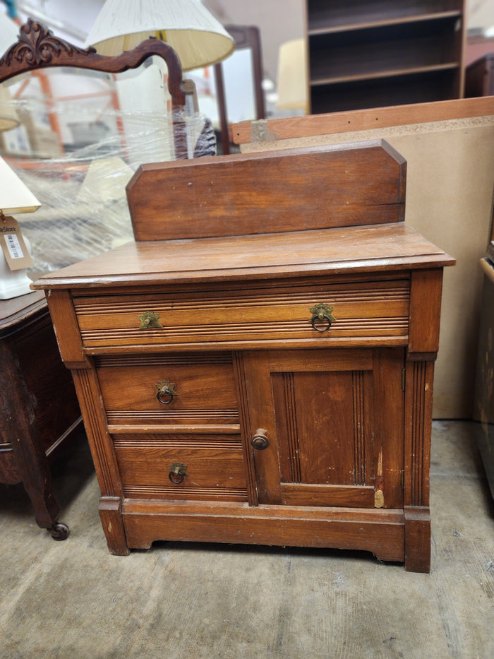 Antique Style 3 Drawer Wooden Cabinet