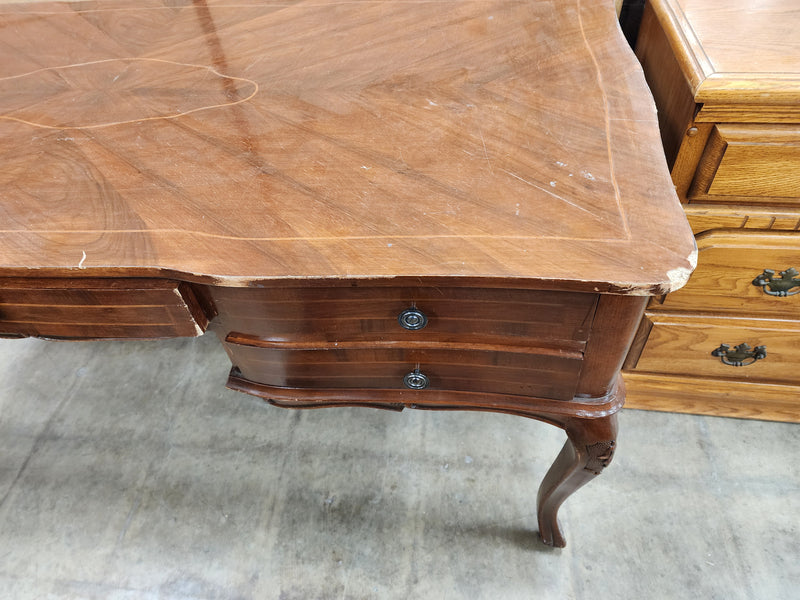 Classic Wooden Desk with 5 Drawers