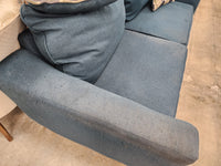 Vibrant Blue Upholstered Loveseat