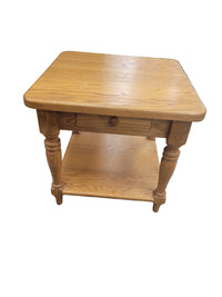 Solid Honey Oak Accent Table