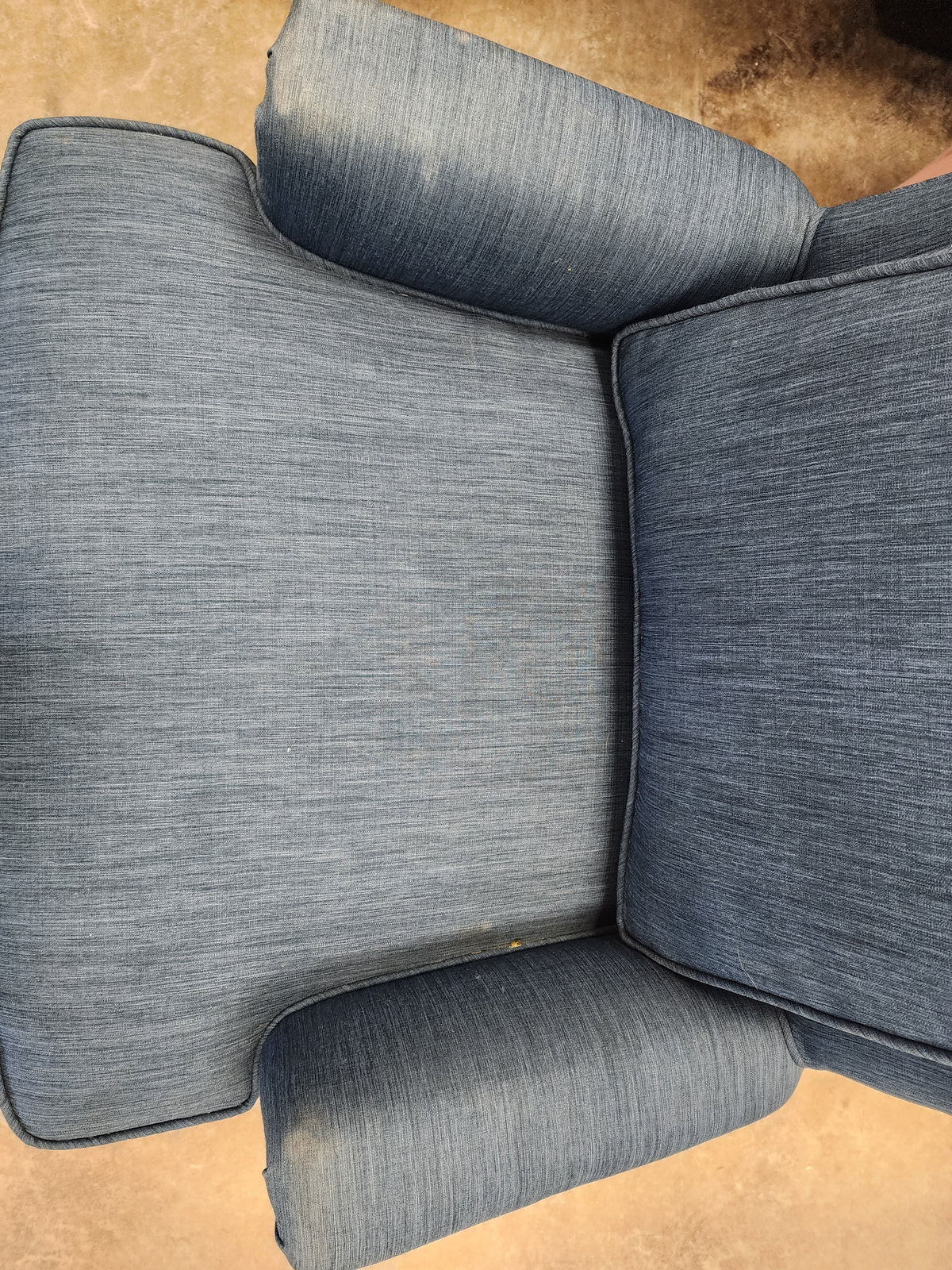 Modern Blue Upholstered Armchair